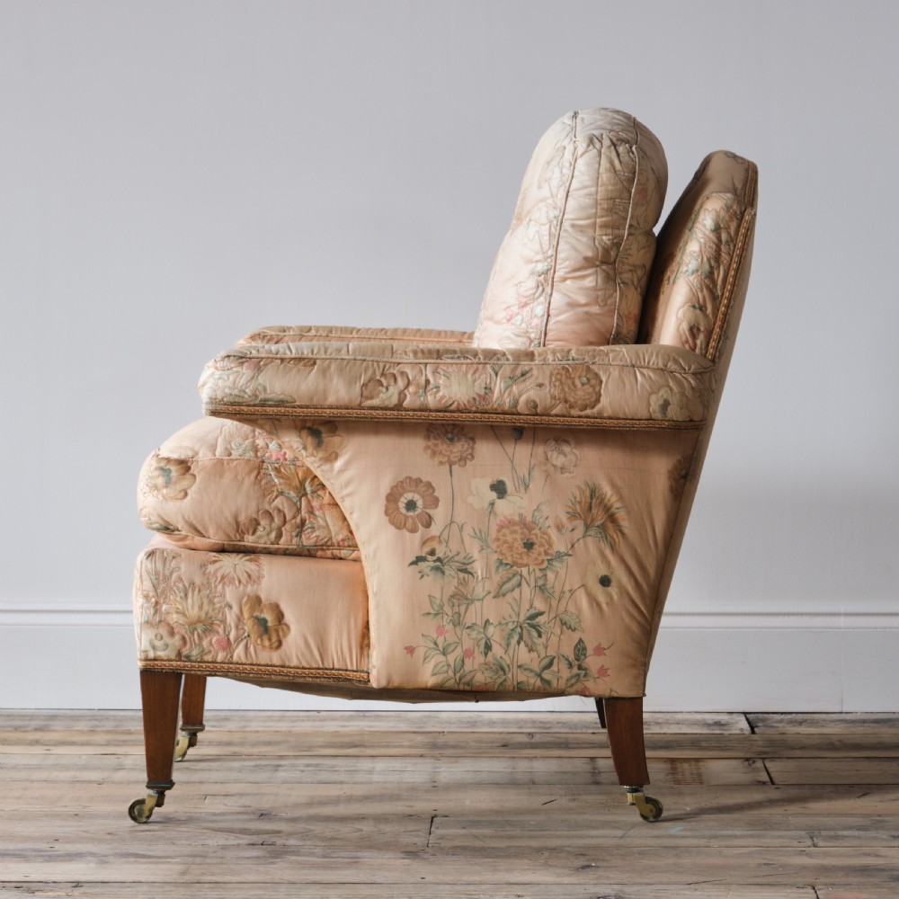 Petite armchair in original loose cover and fabric c1900 View VI