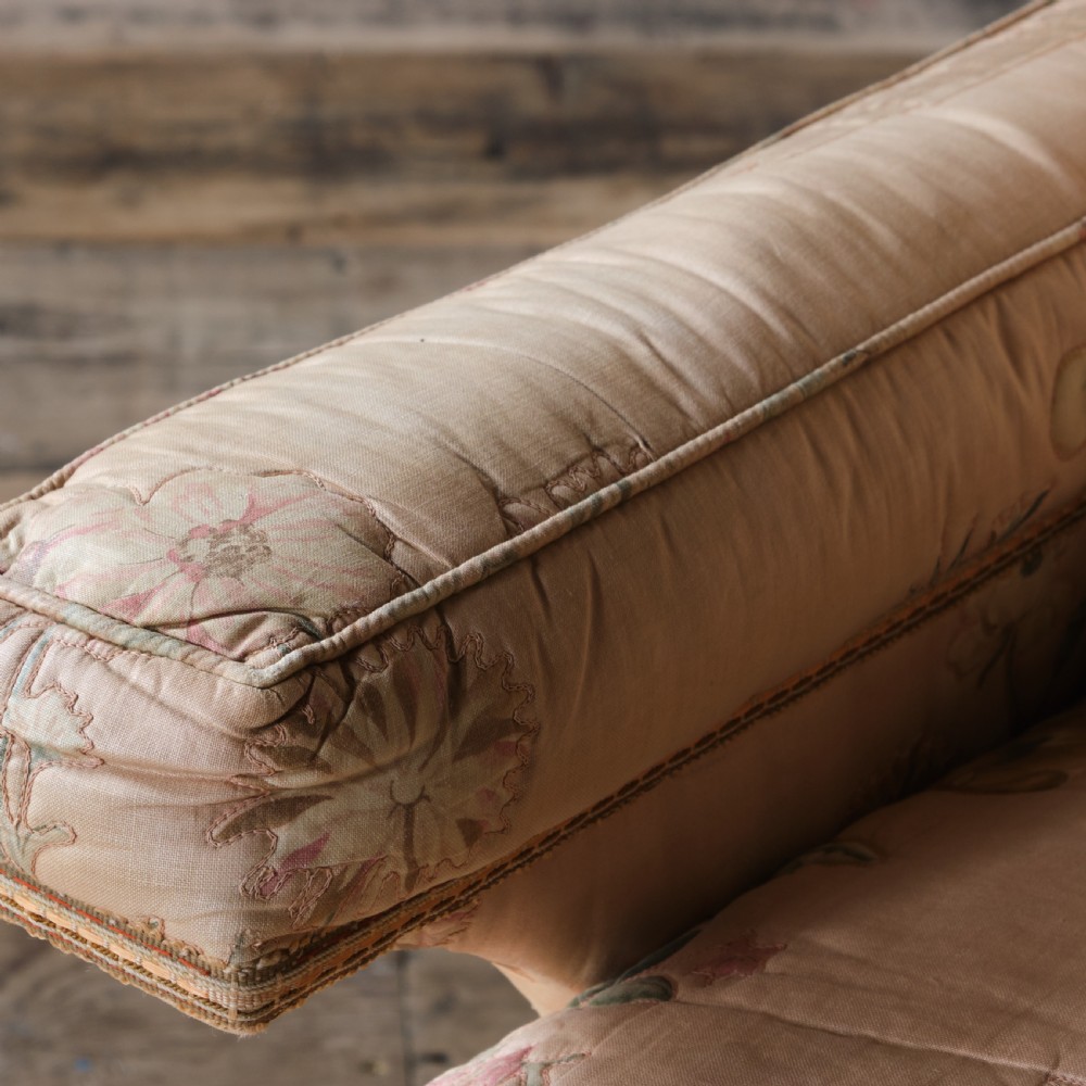 Petite armchair in original loose cover and fabric c1900 View XVII