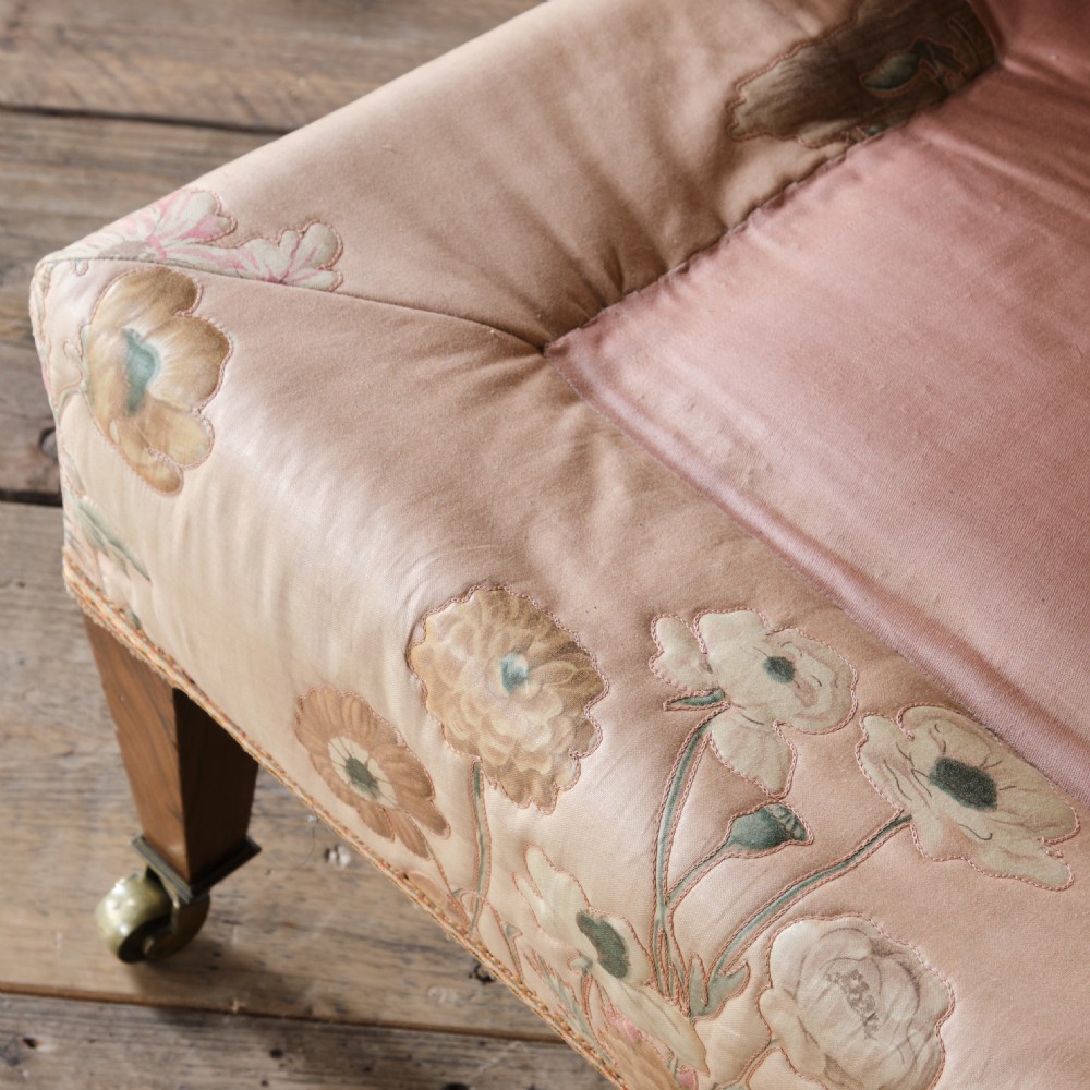 Petite armchair in original loose cover and fabric c1900 View XIX
