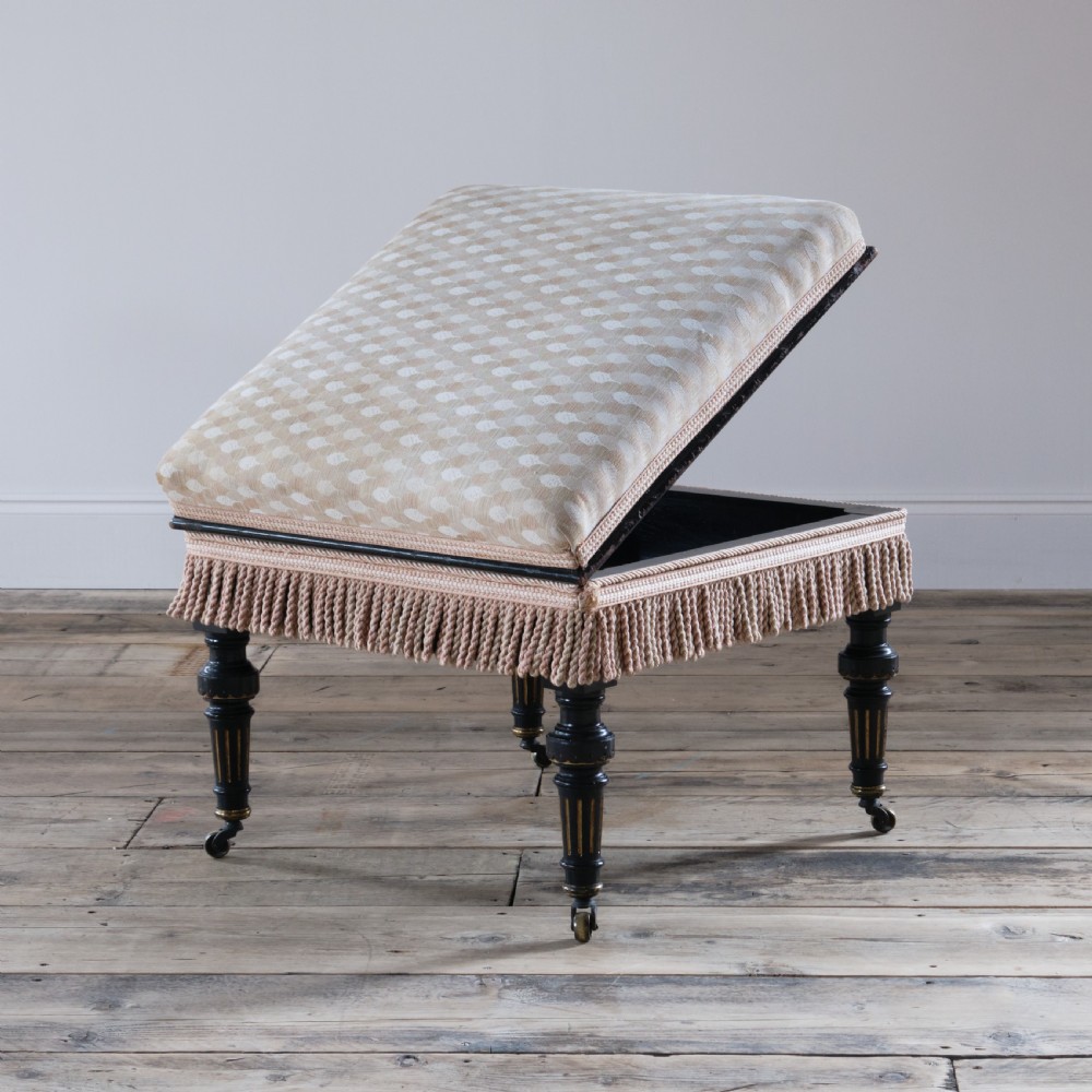 Lamb of Manchester aesthetic footstool c1870
