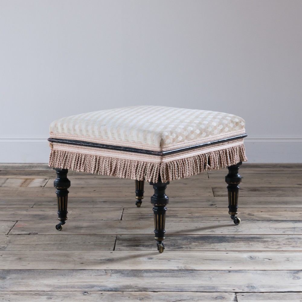 Lamb of Manchester aesthetic footstool c1870 View IV