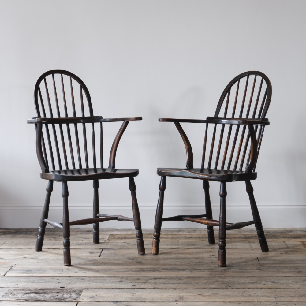 Pair of west country Windsor chairs. View II