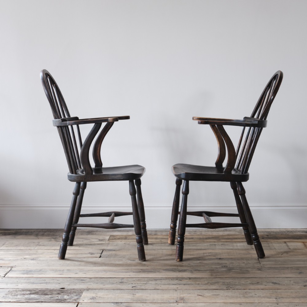 Pair of west country Windsor chairs. View III