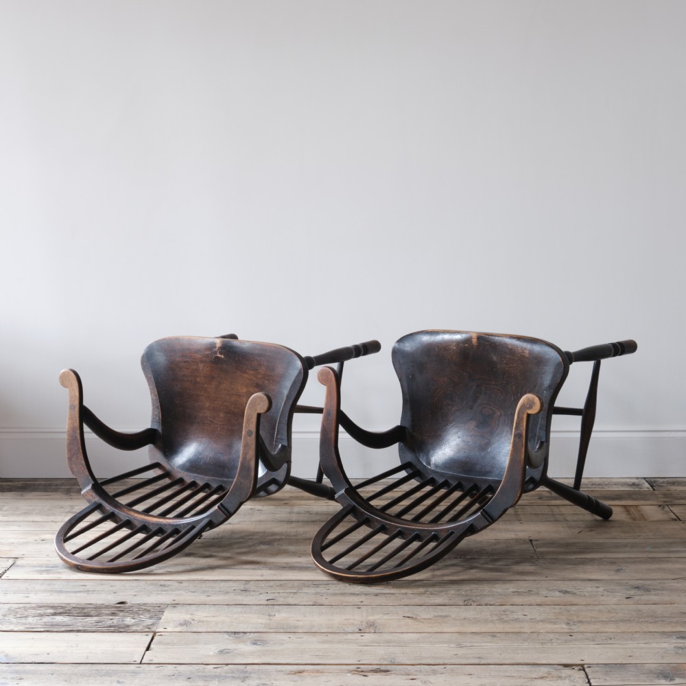 Pair of west country Windsor chairs. View V