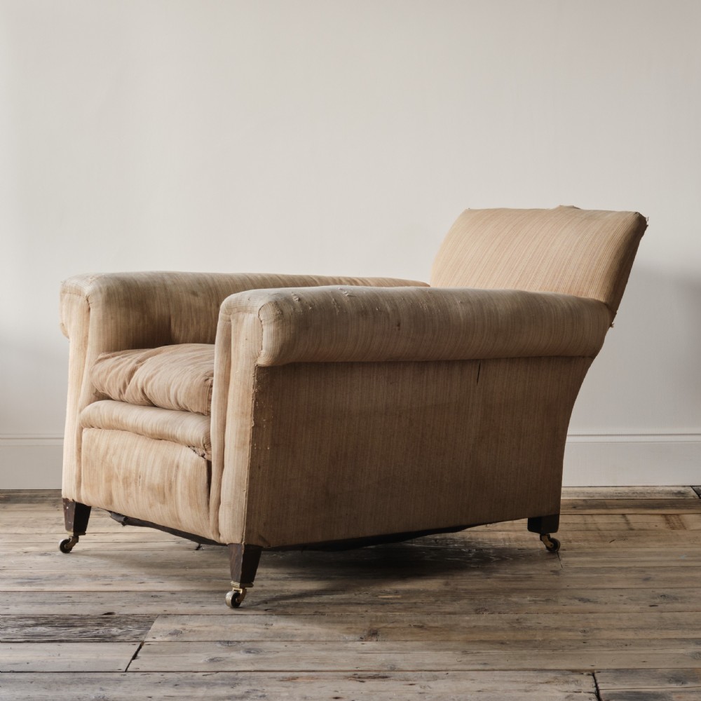 Early 20th century deep seated country house armchair