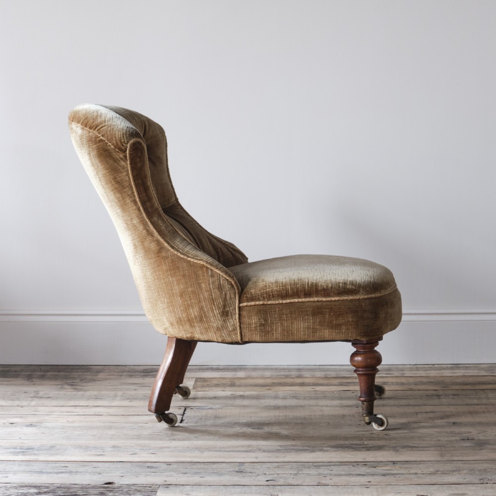 19th century iron back slipper chair View V