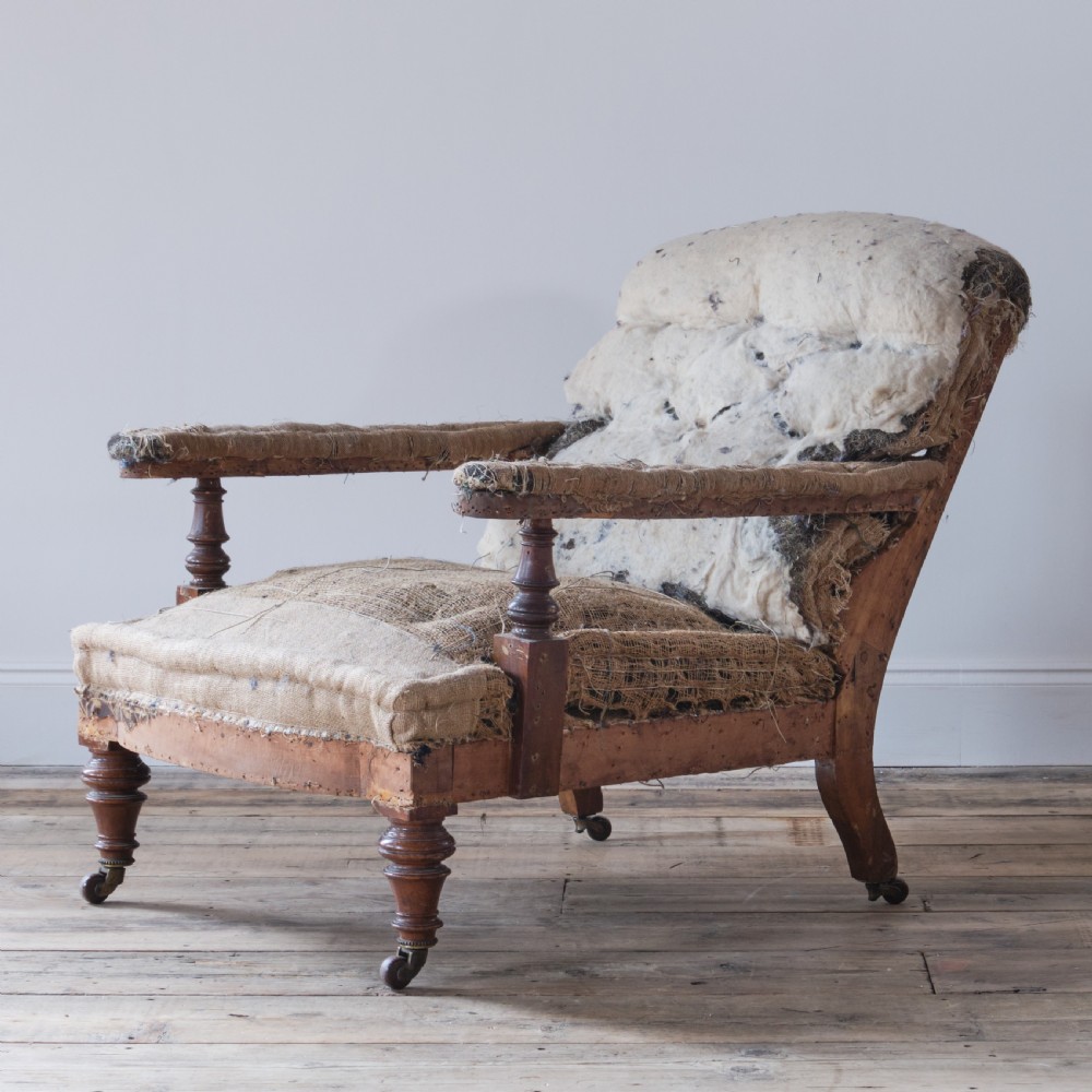 19th century Howard style open armchair