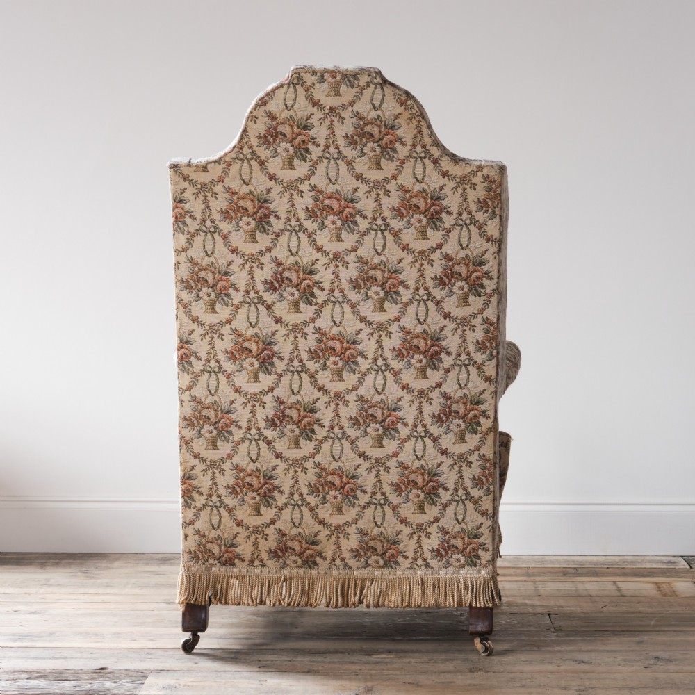 William and Mary style wingback armchair View VII