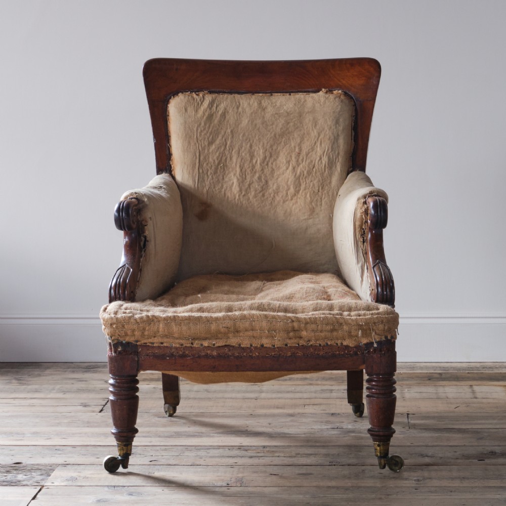 George IV Mahogany Library Armchair