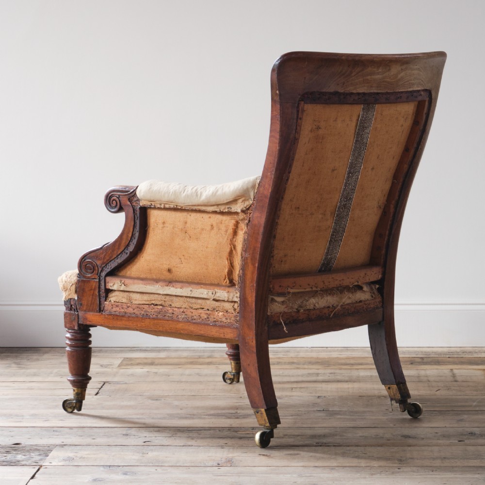 George IV Mahogany Library Armchair View VI