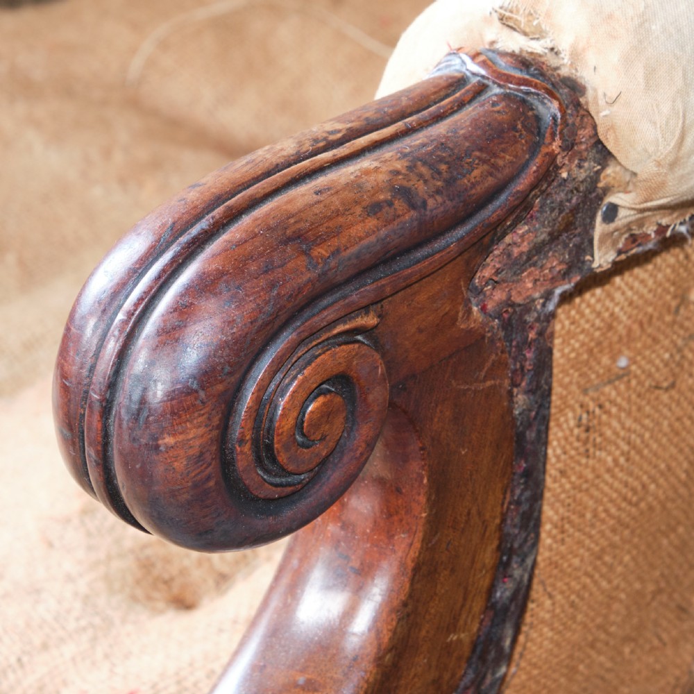 George IV Mahogany Library Armchair View VIII