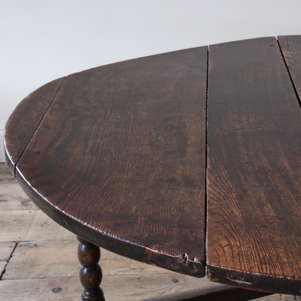 18th century oak bobbin gateleg table View VIII