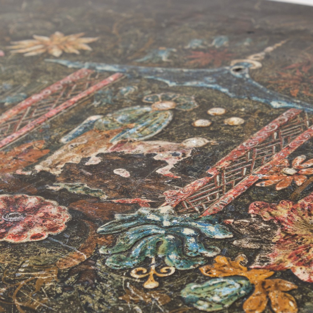 19th-century Chinoiserie lacquered tripod side table View X