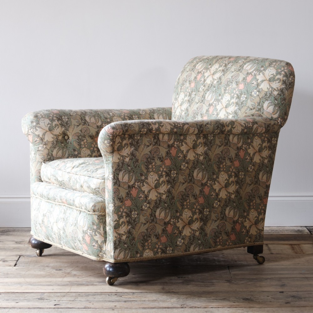 Edwardian country house armchair in Morris & Co View X