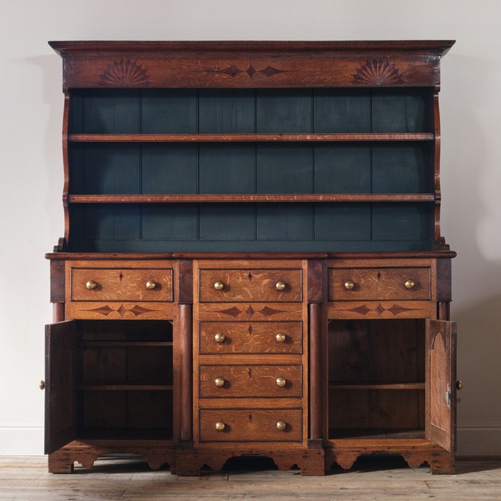 Georgian Welsh oak breakfront dresser View II