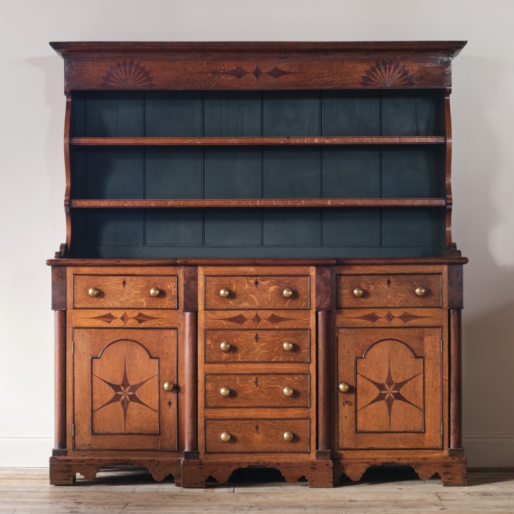 Georgian Welsh oak breakfront dresser View III