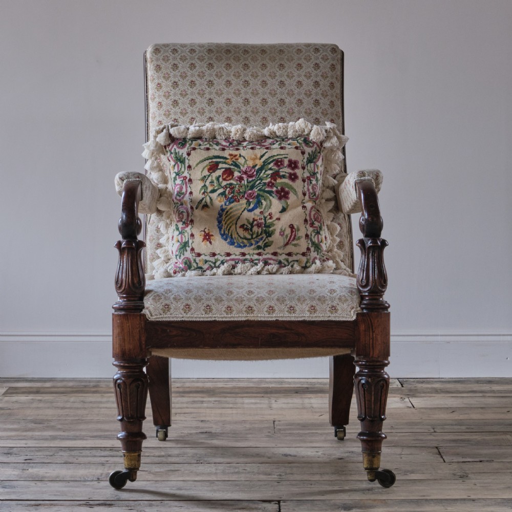 Regency Rosewood open armchair