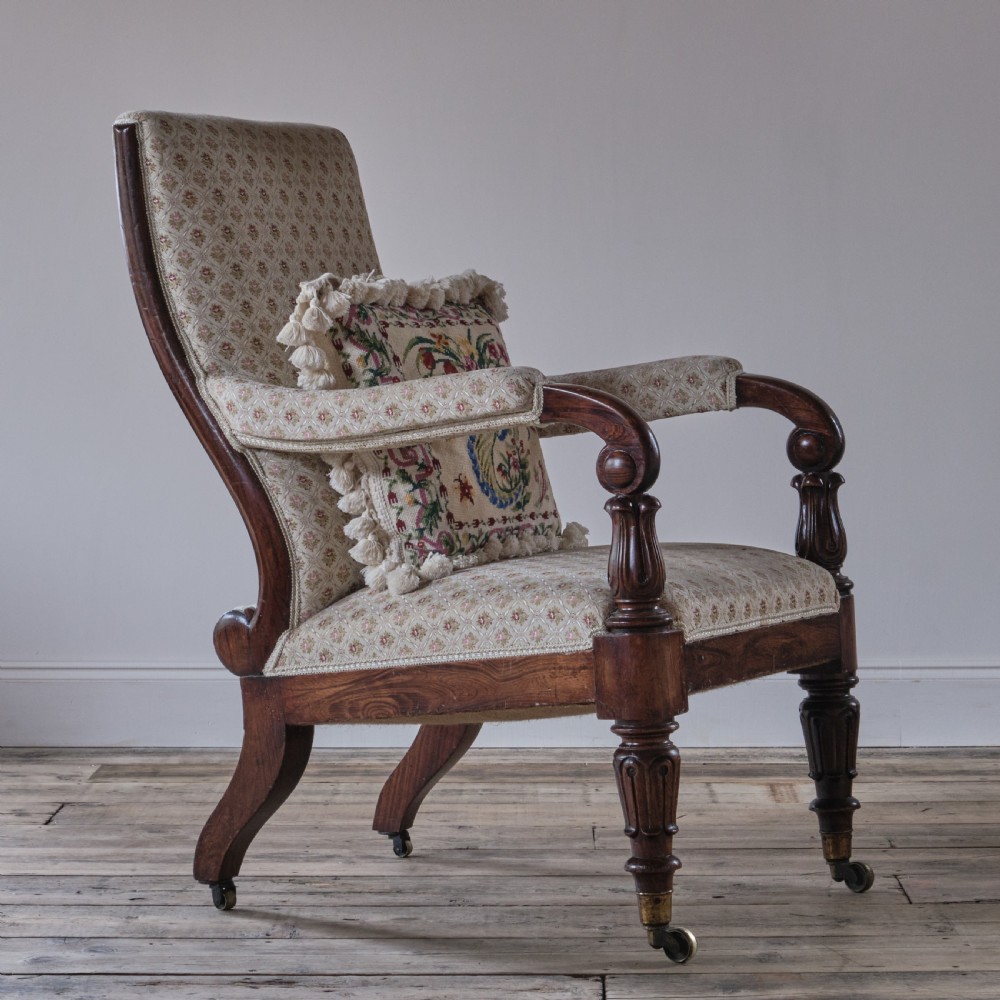 Regency Rosewood open armchair View II