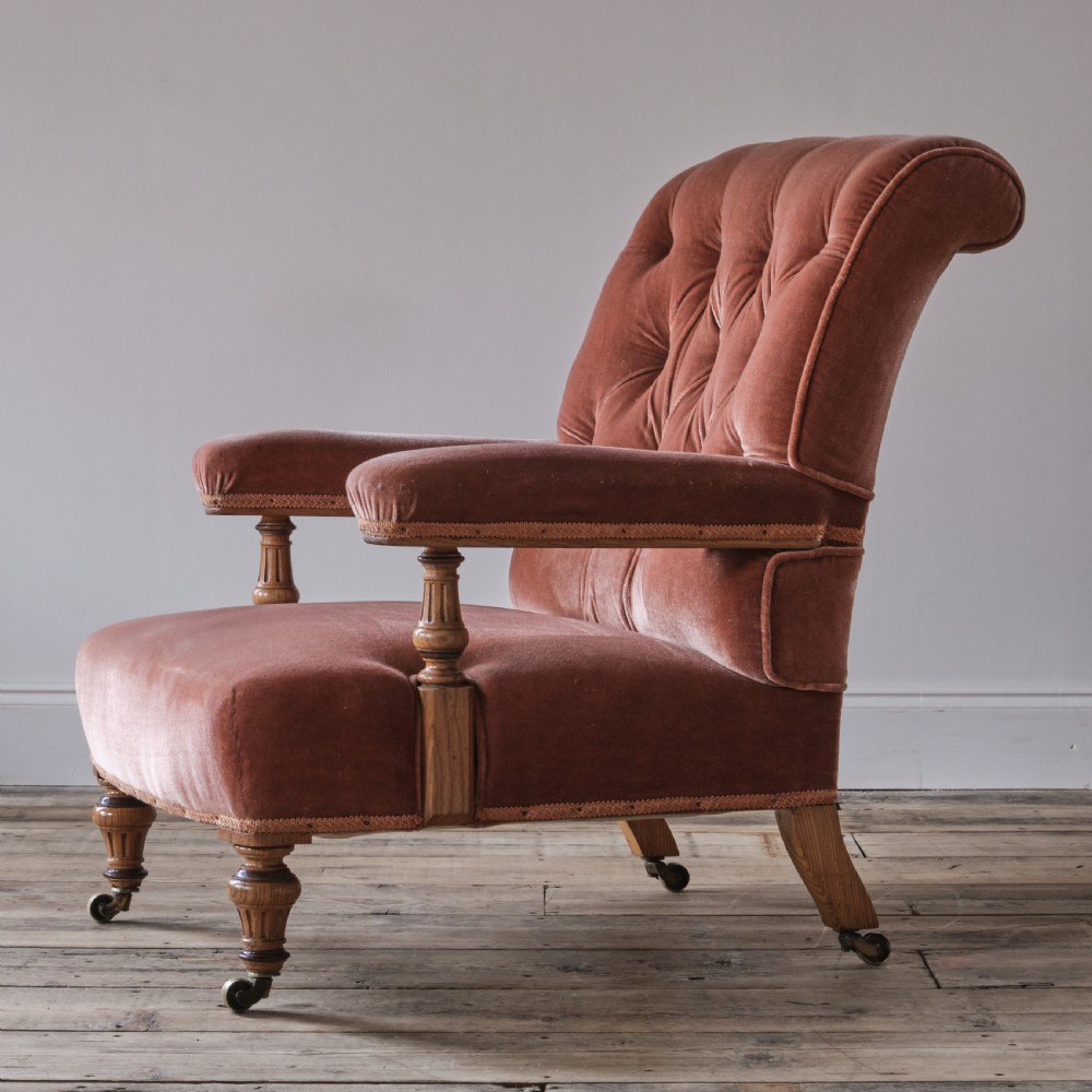 19th century Howard style open armchair View VIII