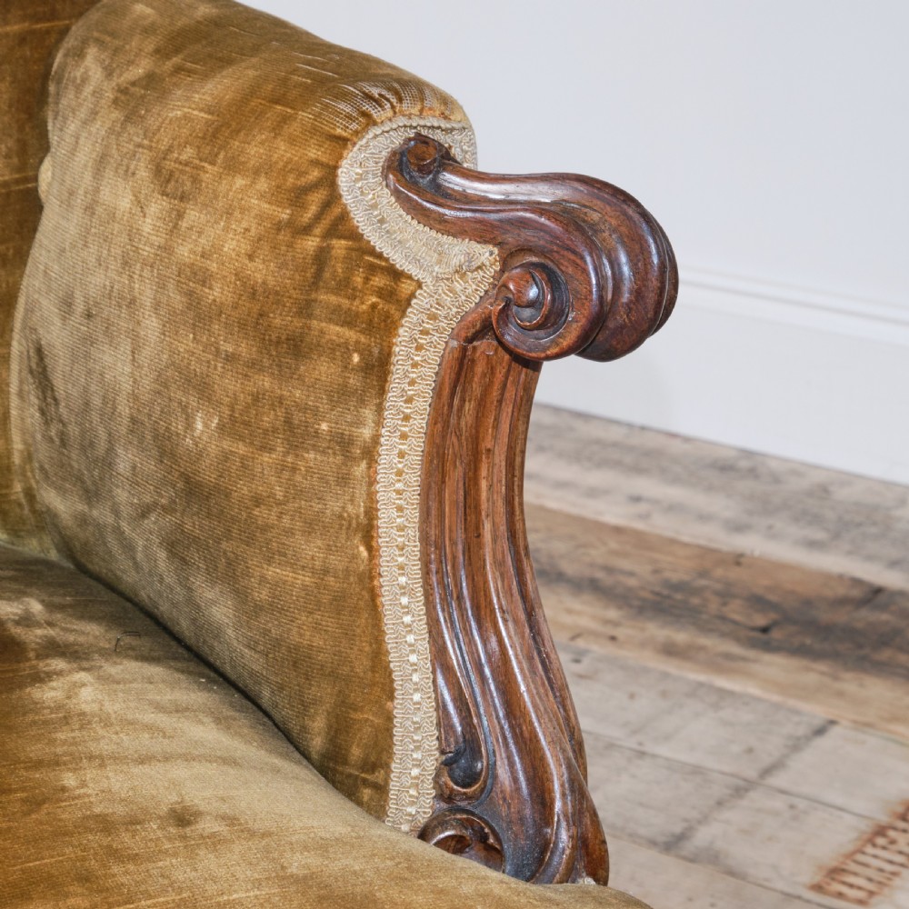 19th century Tub armchair in gold velvet View VII