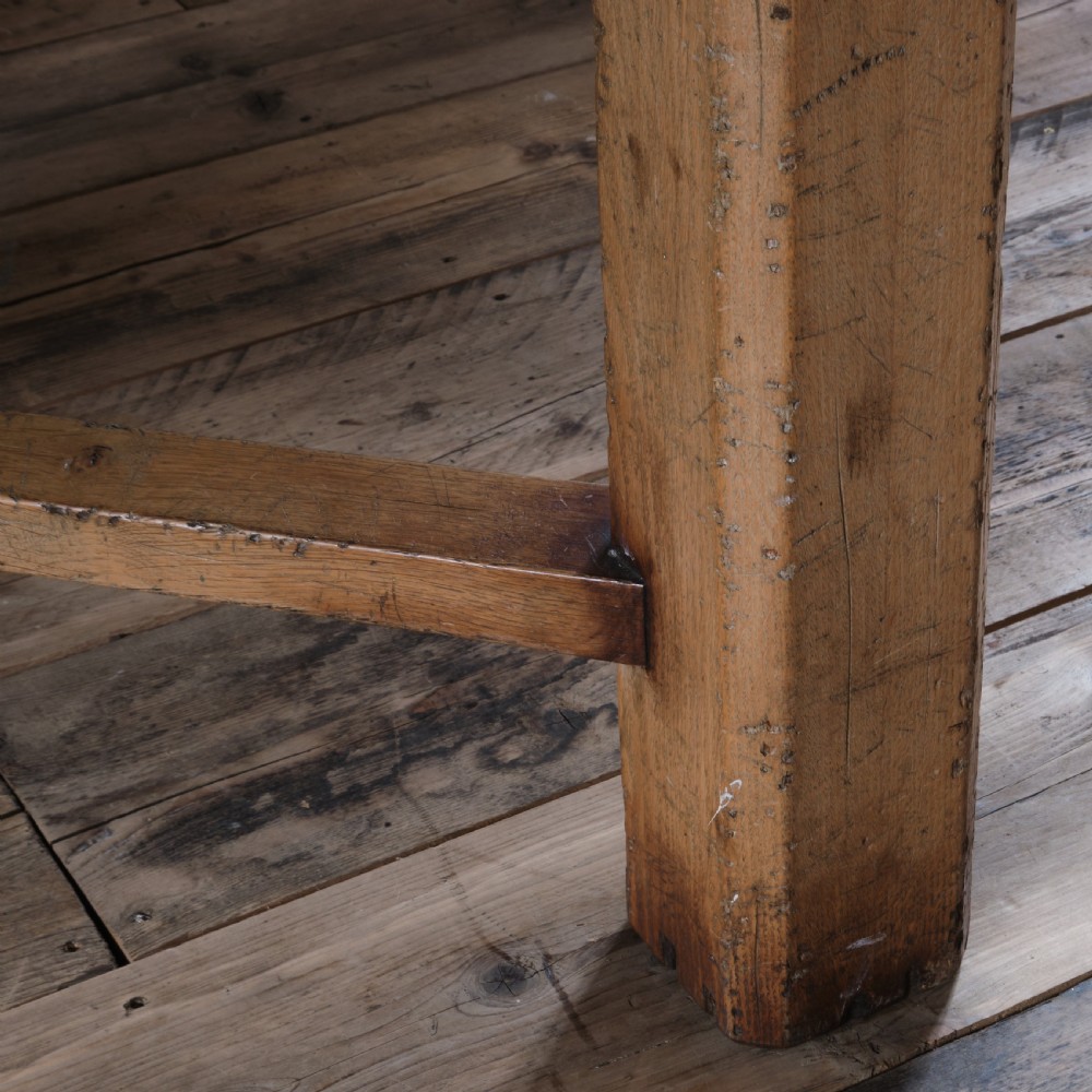 Large 19th century oak dining table View V