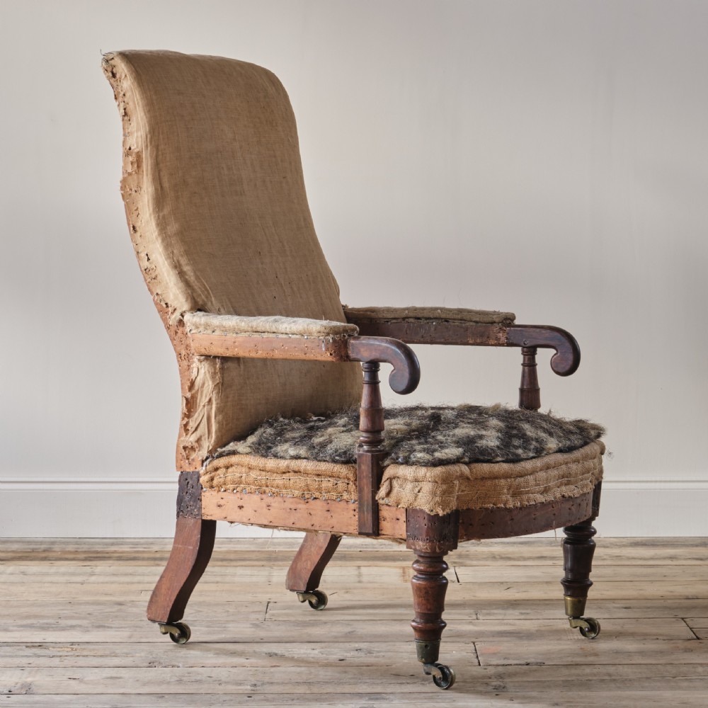 Regency rosewood open armchair View II