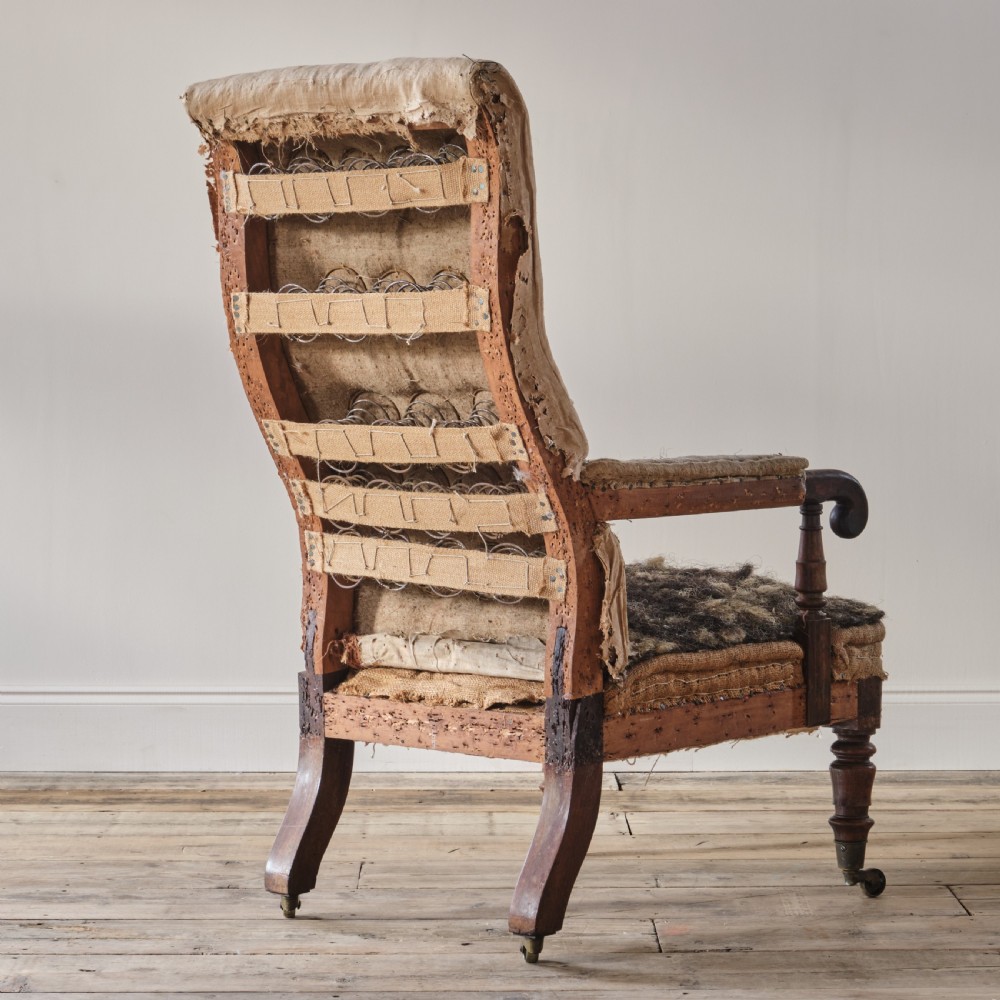 Regency rosewood open armchair View V