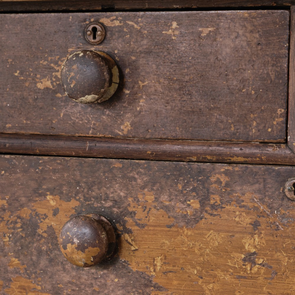 19th century Scottish painted pine chest of drawers View XI