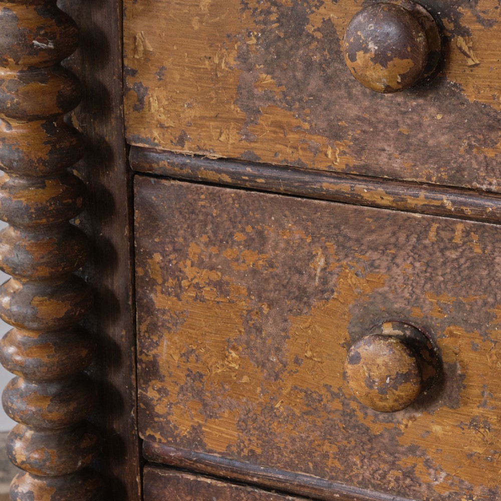 19th century Scottish painted pine chest of drawers View XII