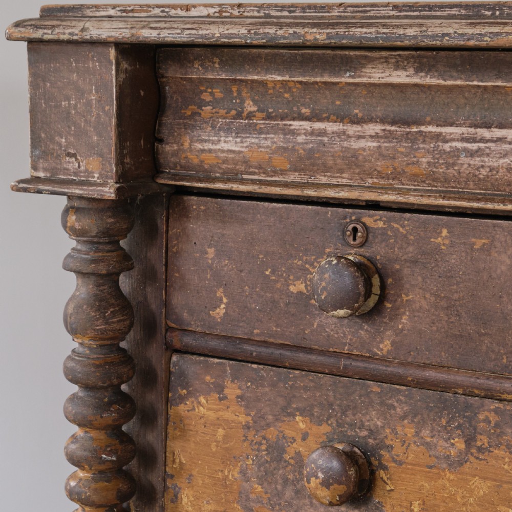 19th century Scottish painted pine chest of drawers View XIII