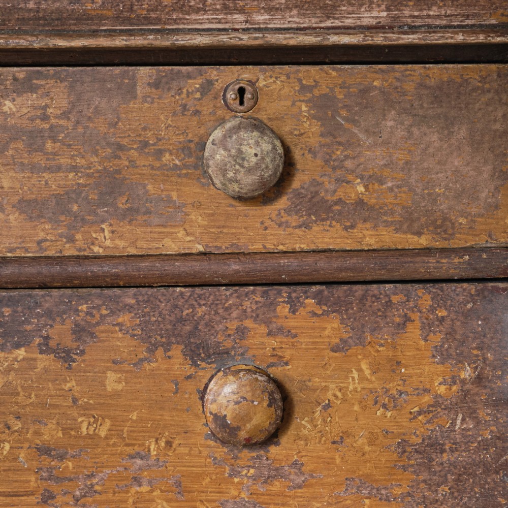 19th century Scottish painted pine chest of drawers View XV