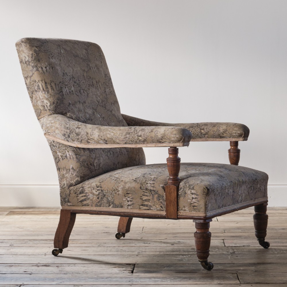 19th century oak open armchair View II
