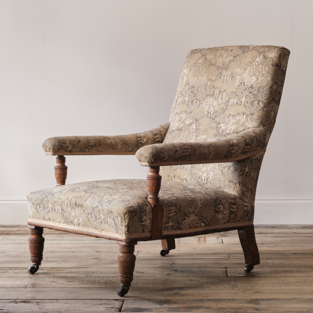 19th century oak open armchair View V