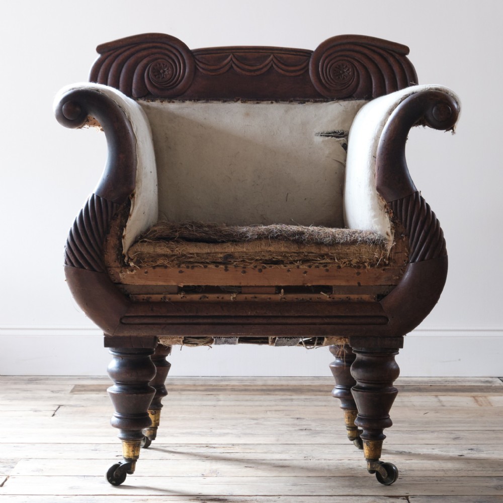 Regency walnut armchair