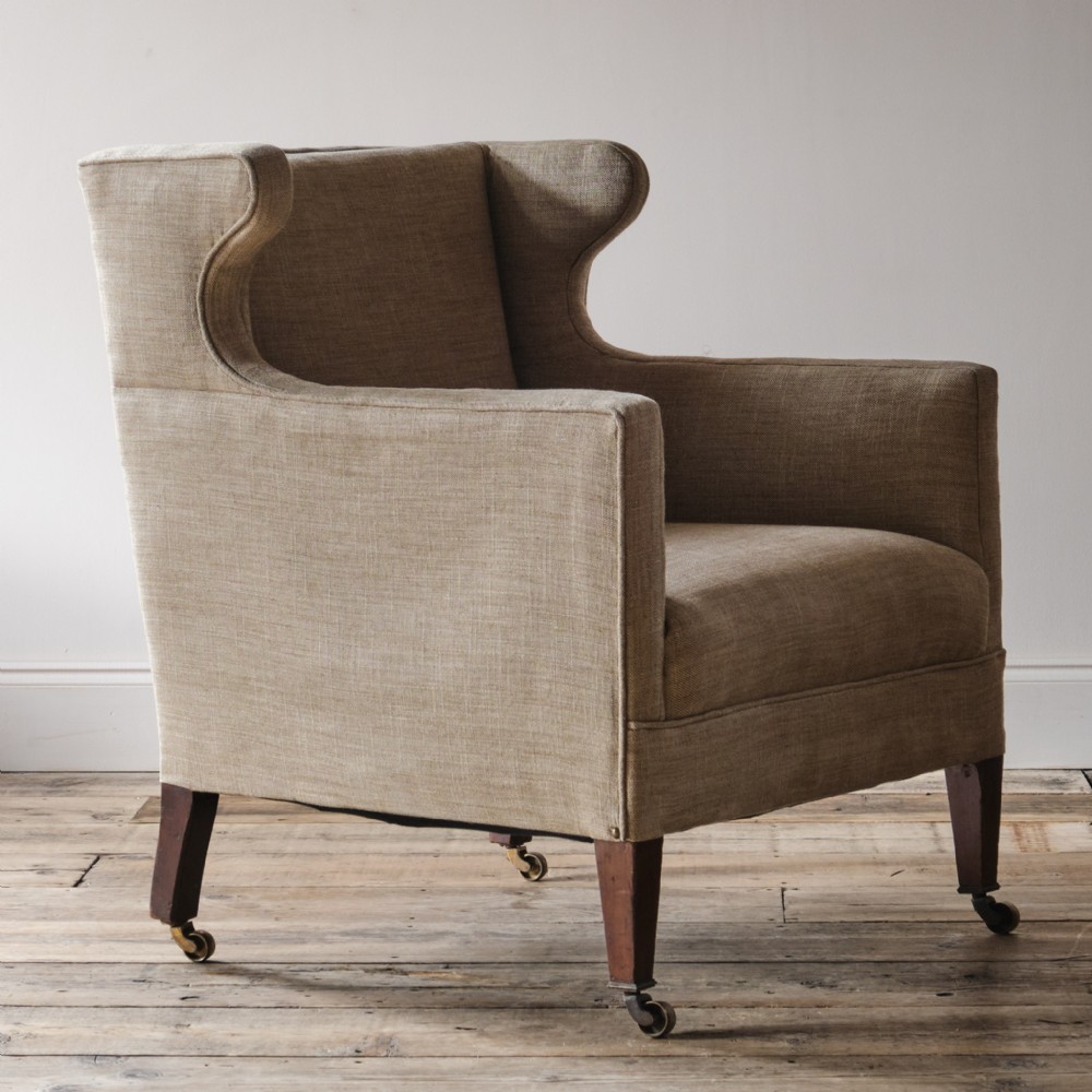 Edwardian wingback armchair