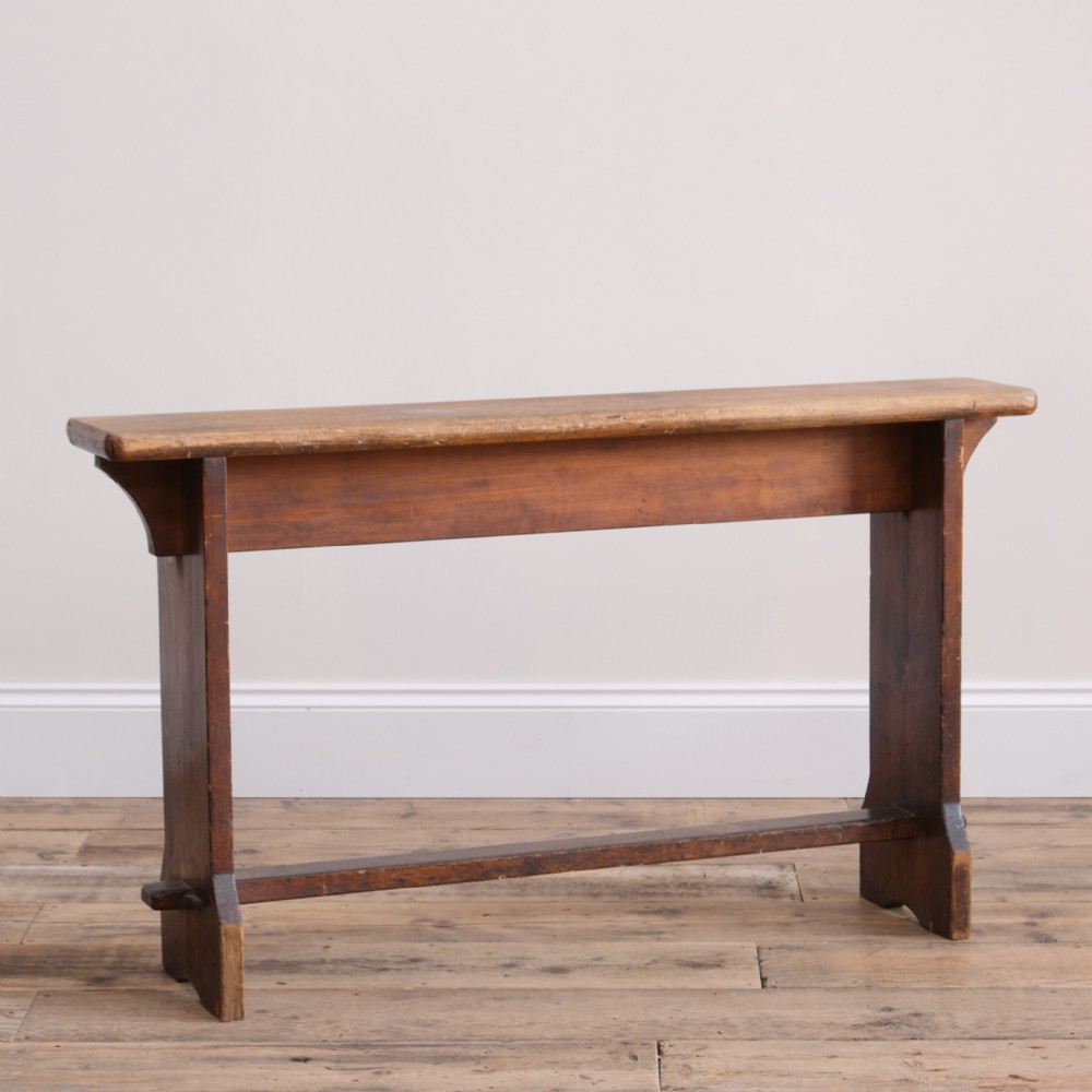 Antique pine organ bench 