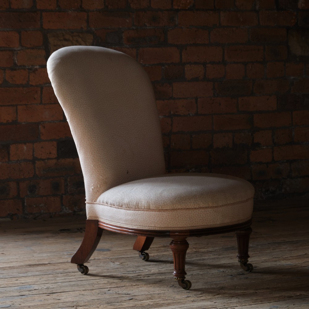 Mid 19th Century Holland & Sons Slipper Chair