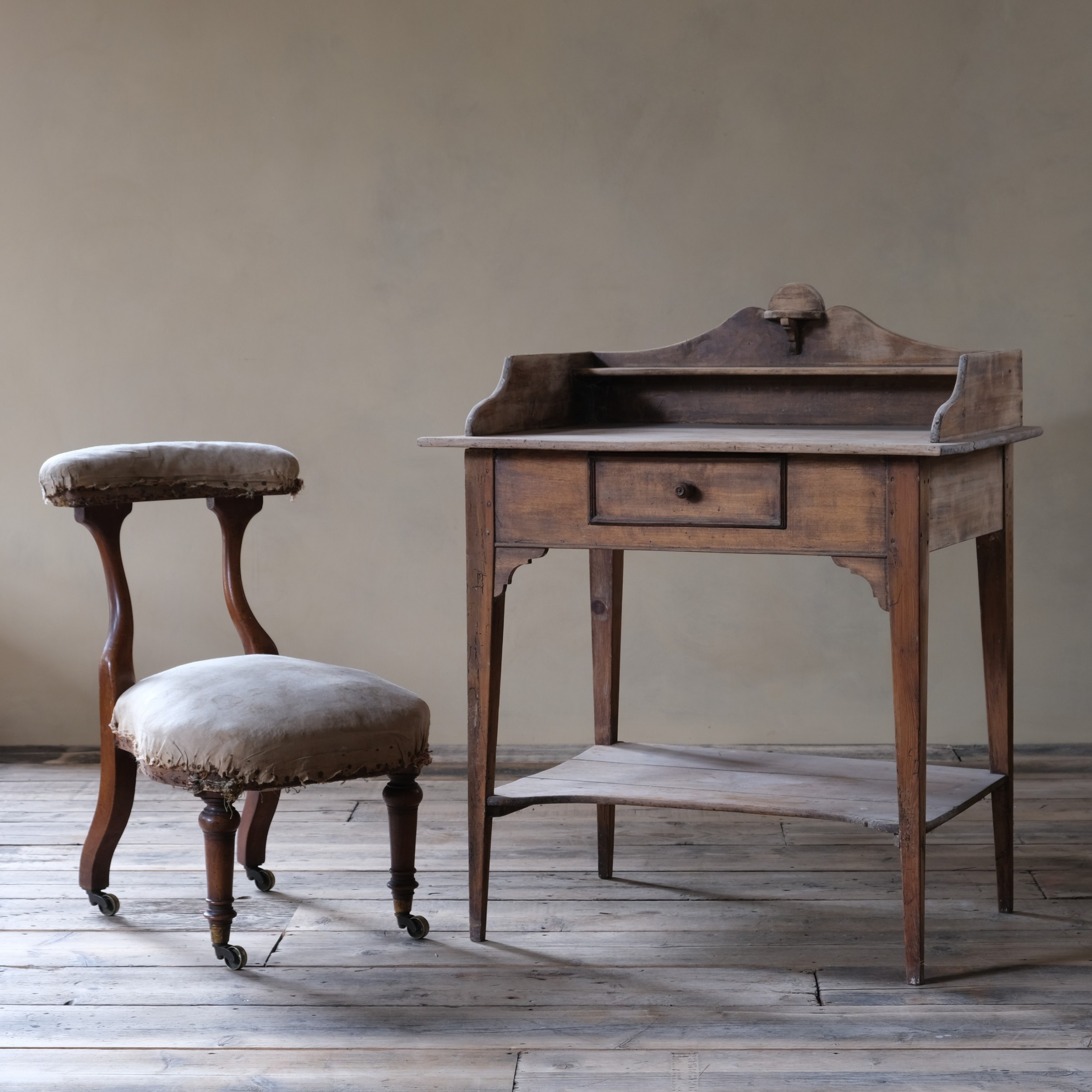 Antique French Fruit Wood Washstand