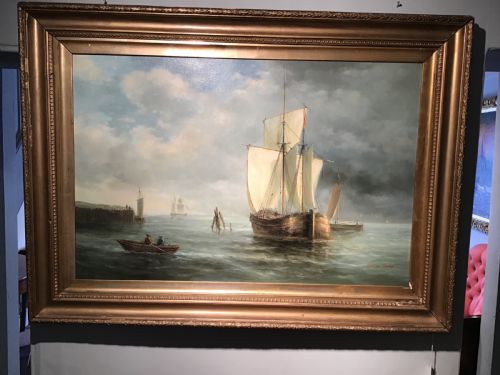 Antique Oil Painting - Seascape