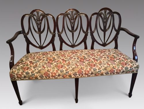 Antique Mahogany Chair Back Settee