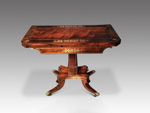 Regency Rosewood Card Table