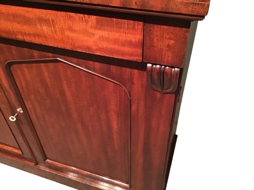 ANTIQUE MAHOGANY SIDE CABINET - ADDITIONAL PHOTO 1