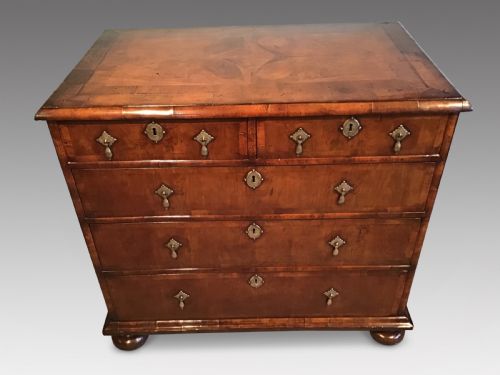 Antique Yew Wood Chest of Drawers