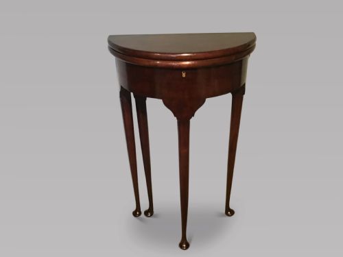 Antique Mahogany Demi Lune Table