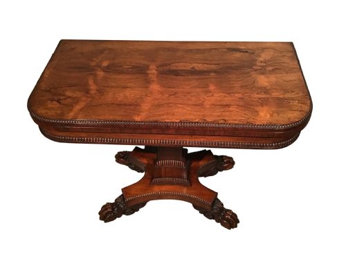 WILLIAM IV ROSEWOOD CARD TABLE - ADDITIONAL PHOTO 7