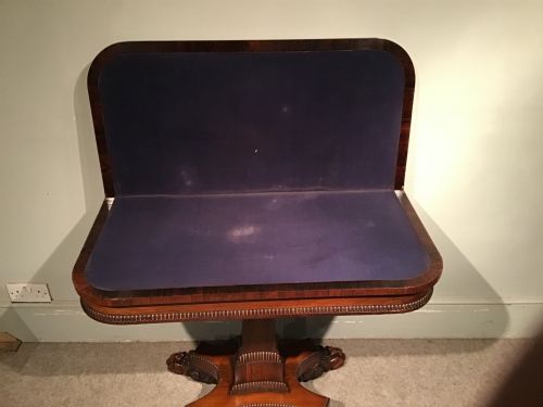 WILLIAM IV ROSEWOOD CARD TABLE - ADDITIONAL PHOTO 2