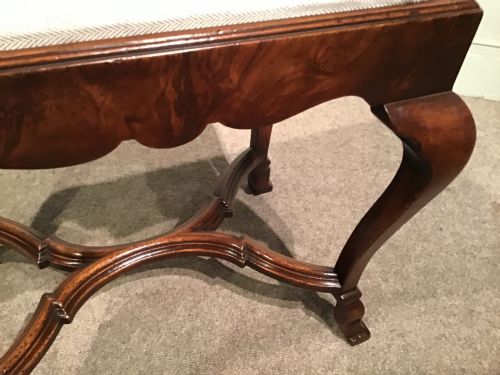 ANTIQUE WALNUT STOOL - ADDITIONAL PHOTO 2