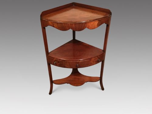 Georgian Mahogany Corner Washstand
