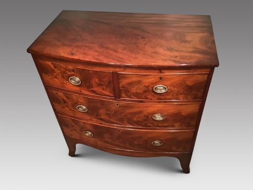 Antique Bow Front Chest of Drawers