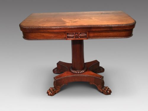 Antique Rosewood Card Table